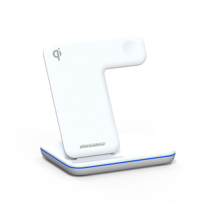 روكروز شاحن لاسلكي 3 في 1 ابيض