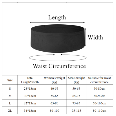 حزام خصر مرن بحقيبة خفية