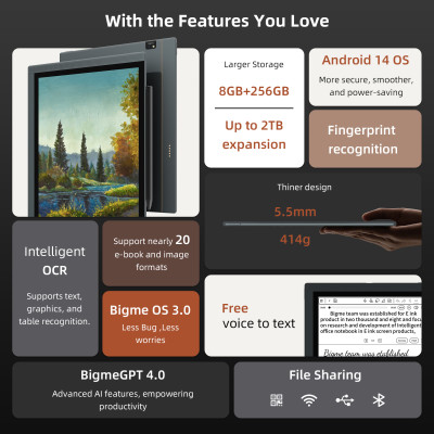 Bigme B1051C Pro 10.3 بوصة Color Eink Ebook Reader...