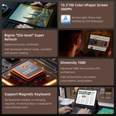 Bigme B1051C Pro 10.3 بوصة Color Eink Ebook Reader...
