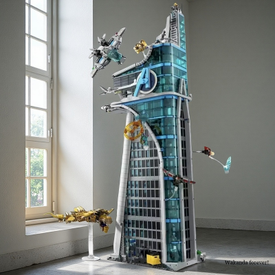 2025 جديد 5000 + قطعة برج الفيلم بطل تجميع العمارة...