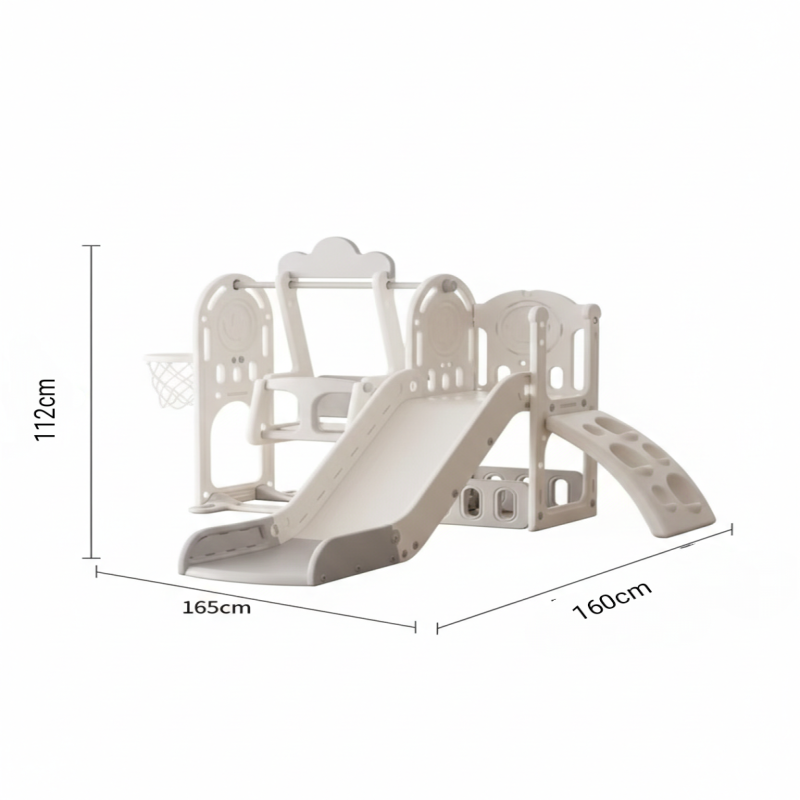 مجموعة زحليقة وأرجوحة مع حلقة كرة سلة 3*1 للأطفال،...