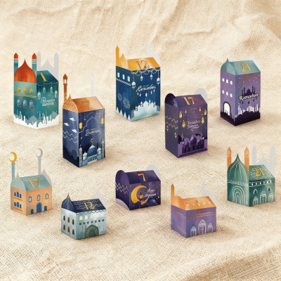 30 قطعة رمضان "صندوق هدايا العد التنازلي الغريب"!...