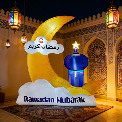 ديكور رمضان القمر المطاطية عيد مبارك ديكور ألعاب إ...