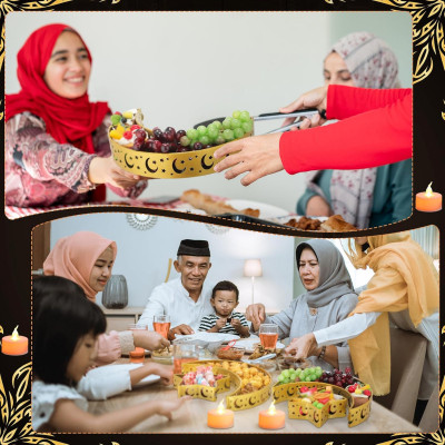 ديكور صواني رمضان، صواني تقديم قمر عيد مبارك، صيني...