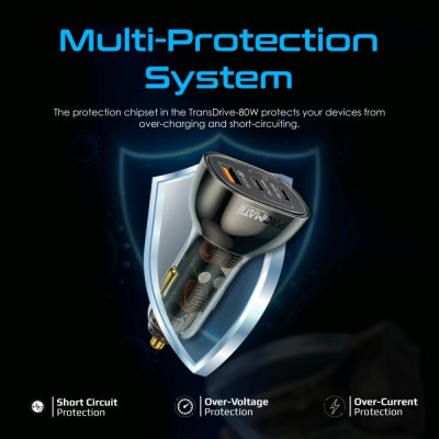 شاحن سيارة فعّال ومدمج بتصميم شفاف يوفر شحن سريع ب...