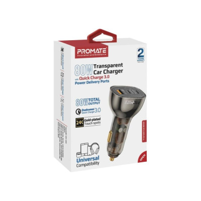 شاحن سيارة فعّال ومدمج بتصميم شفاف يوفر شحن سريع ب...