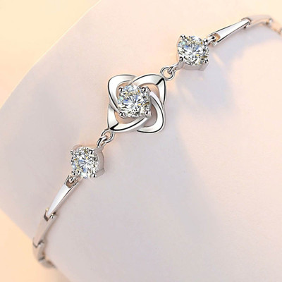 Szjinao فضة 925 3 حجر مويسانيتي سوار للنساء اجتاز...