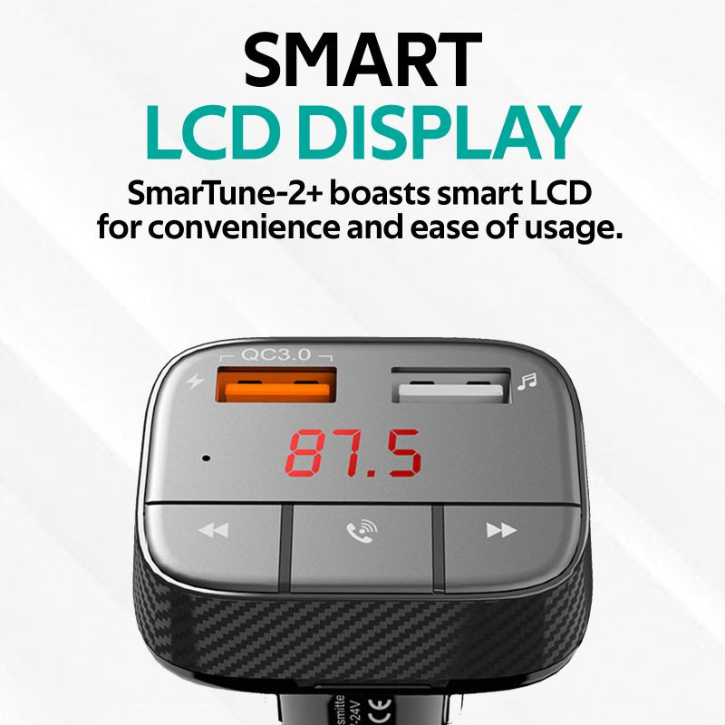 محول FM لاسلكي بتقنية البلوتوث، محول صوت مدمج متعد...