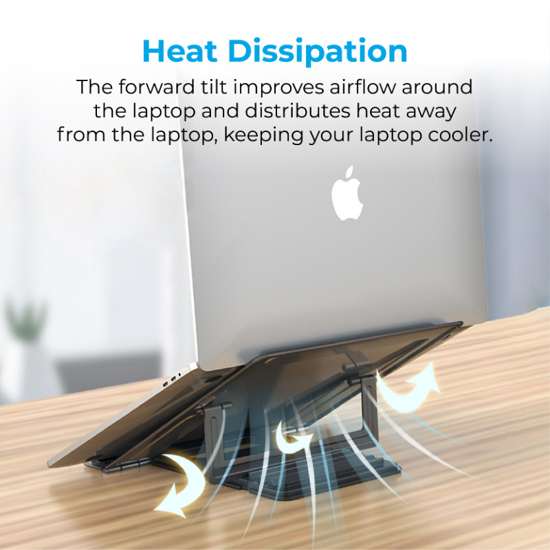 حامل كمبيوتر محمول مريح مصنوع من الألمنيوم، يتميز...