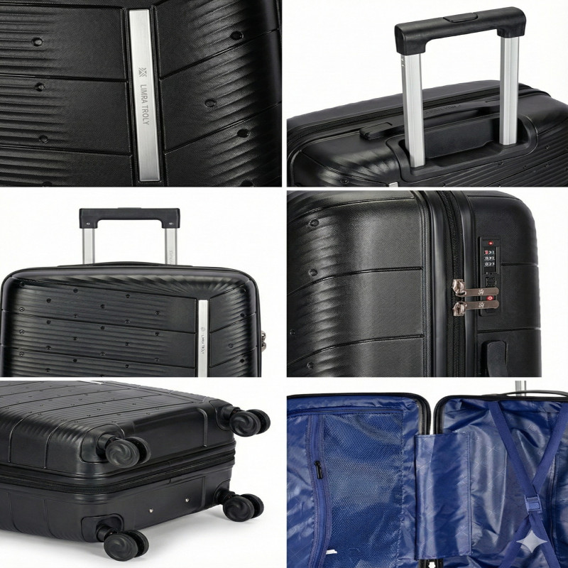 طقم شنط سفر مكون من 4 حقائب أمتعة بعجلات و بتصميم...