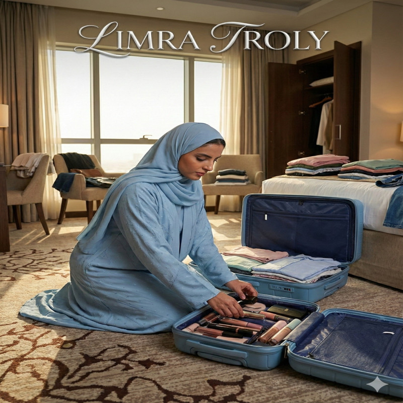 طقم شنط سفر مكون من 4 حقائب أمتعة بعجلات و بتصميم...