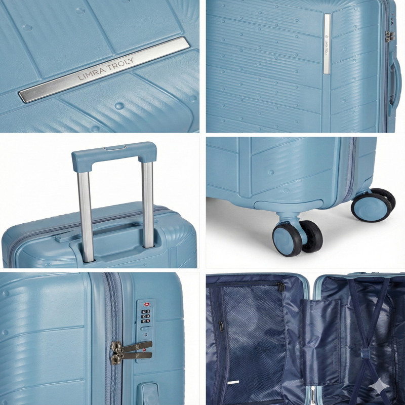 طقم شنط سفر مكون من 4 حقائب أمتعة بعجلات و بتصميم...