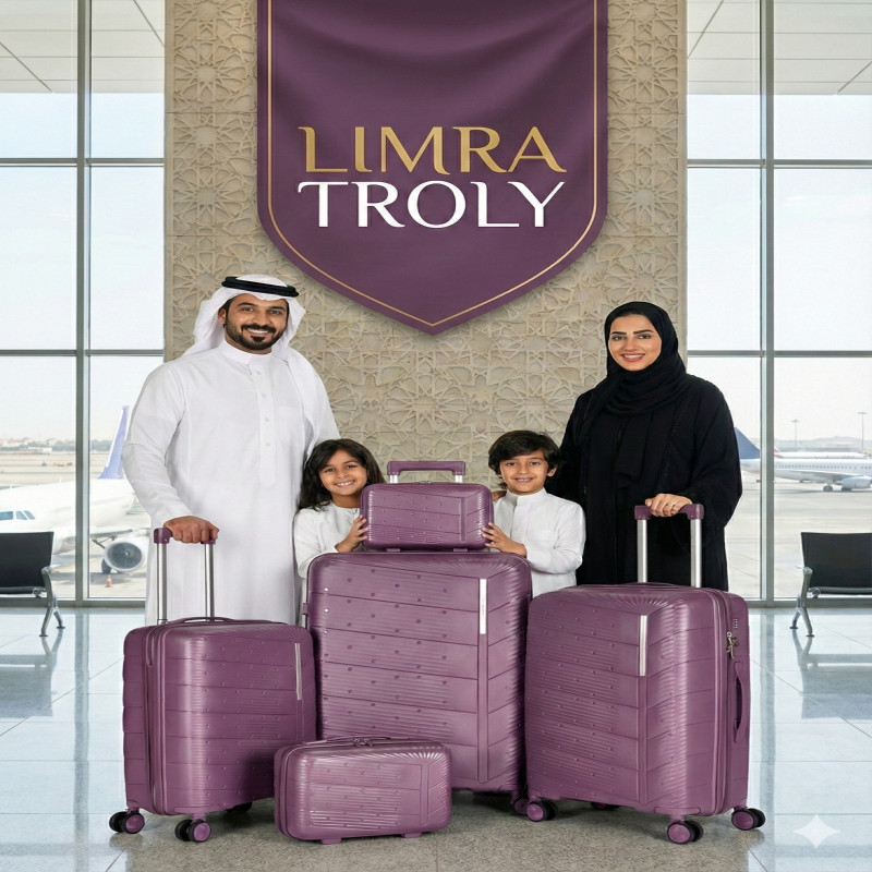 طقم شنط سفر مكون من 4 حقائب أمتعة بعجلات و بتصميم...