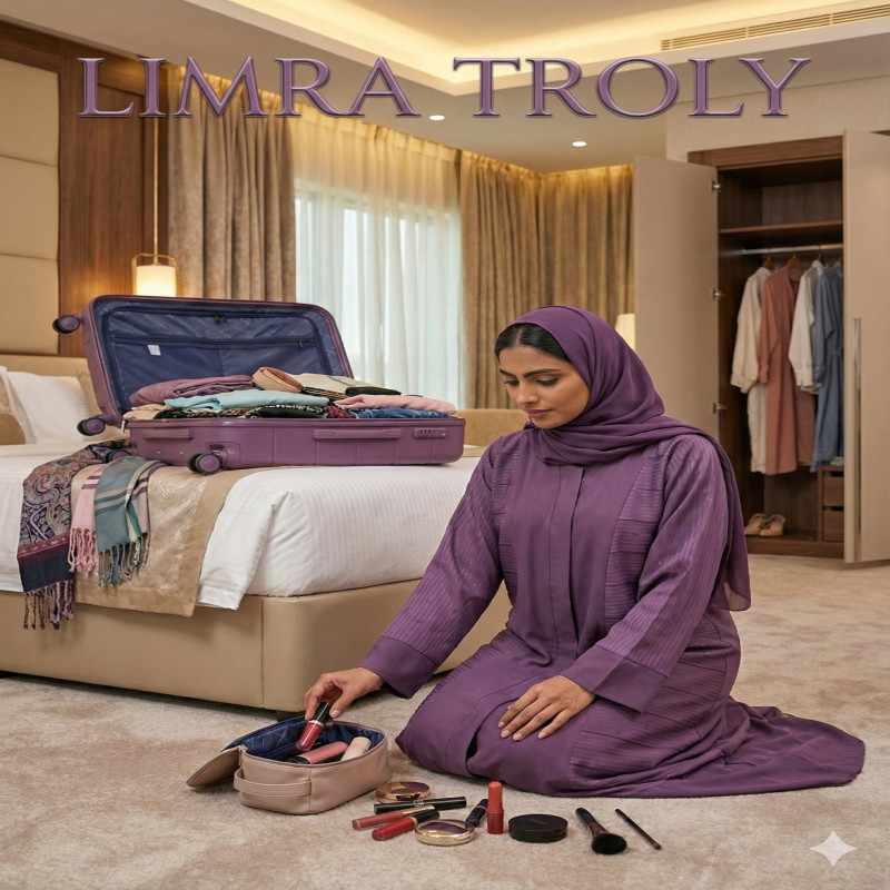 طقم شنط سفر مكون من 4 حقائب أمتعة بعجلات و بتصميم...