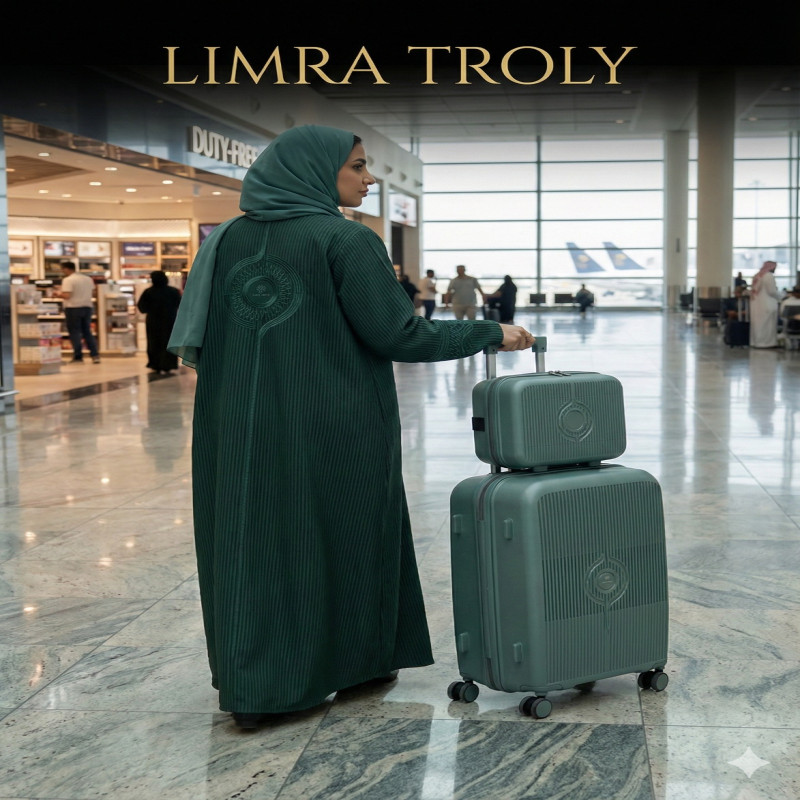 طقم شنط سفر مكون من 4 حقائب أمتعة بعجلات و بتصميم...