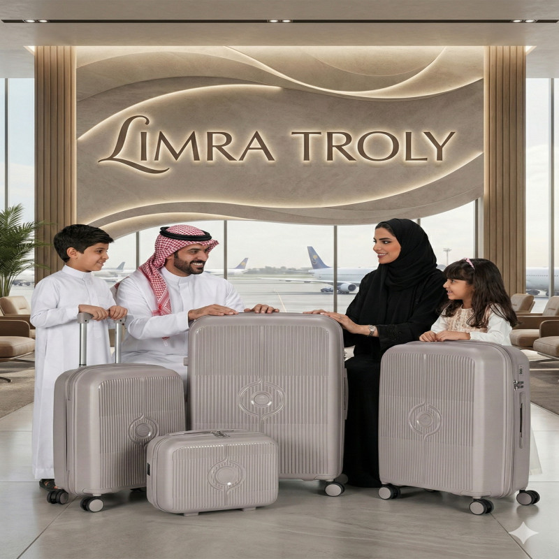 طقم شنط سفر مكون من 4 حقائب أمتعة بعجلات و بتصميم...