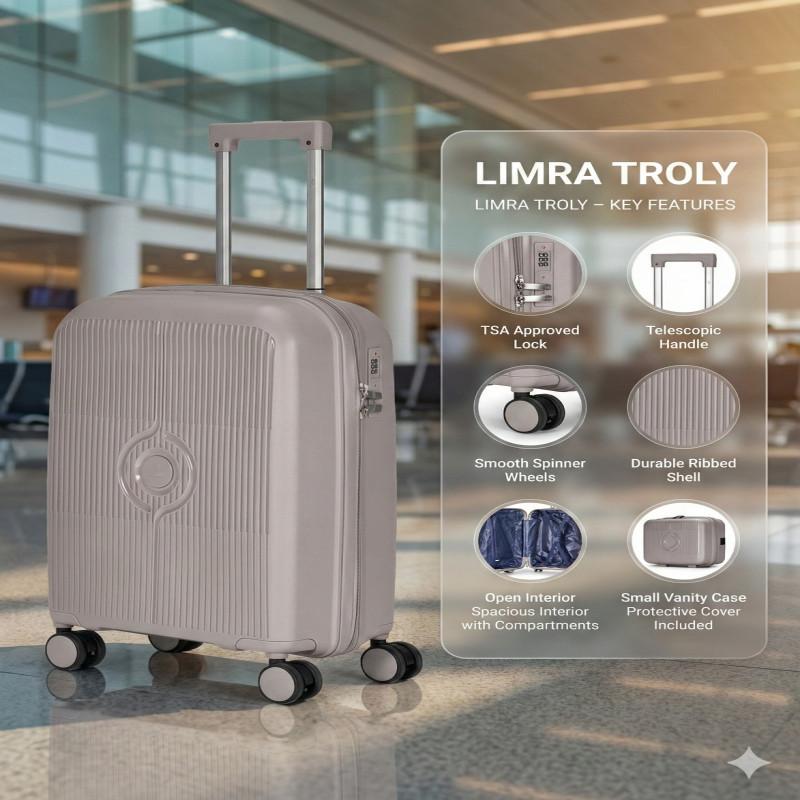 طقم شنط سفر مكون من 4 حقائب أمتعة بعجلات و بتصميم...