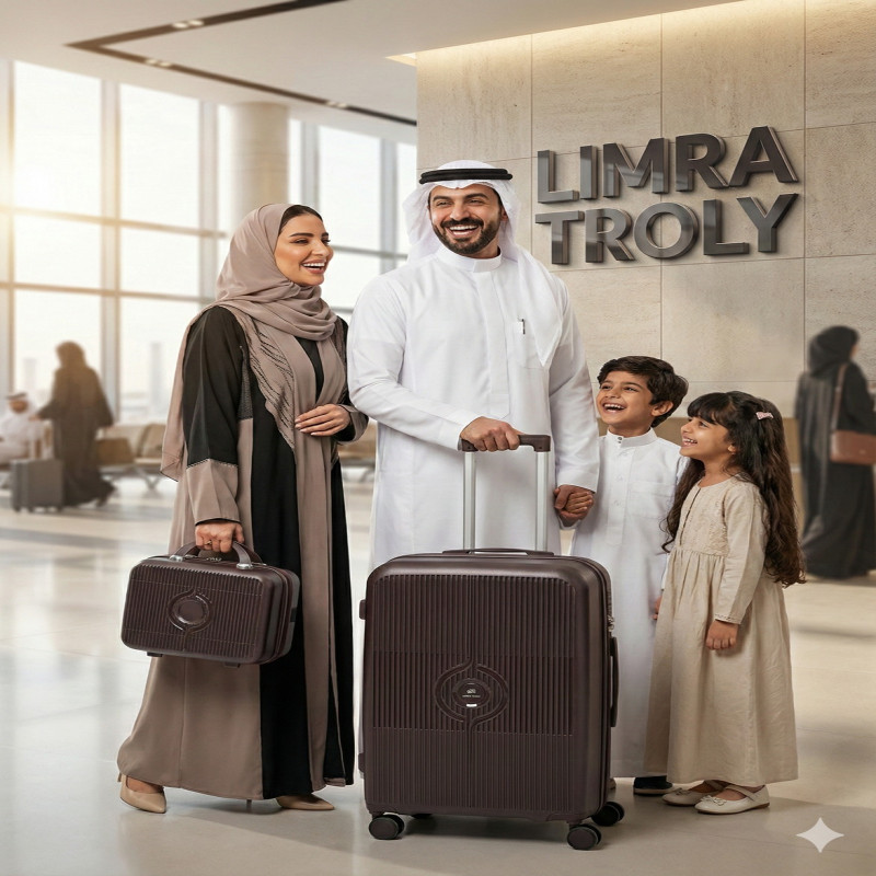 طقم شنط سفر مكون من 4 حقائب أمتعة بعجلات و بتصميم...