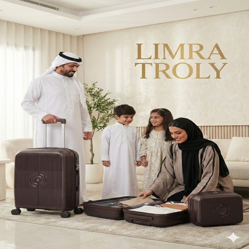 طقم شنط سفر مكون من 4 حقائب أمتعة بعجلات و بتصميم...