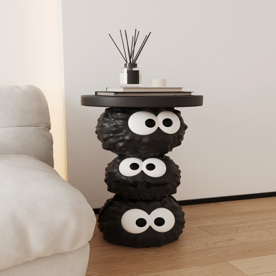 طاولة قهوة كرة فحم كرتونية إبداعية ، راتنج منحوت ،...