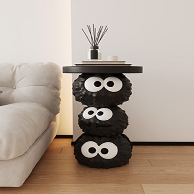 طاولة قهوة كرة فحم كرتونية إبداعية ، راتنج منحوت ،...