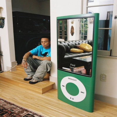 مرآة زجاجية من الخشب الصلب iPod mp3، مرآة كاملة ال...