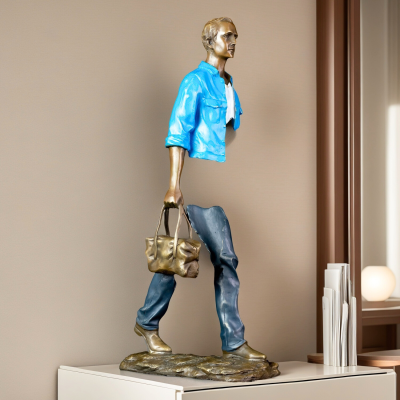 56 سنتيمتر البرونزية المسافر تمثال الصب الساخن مجر...