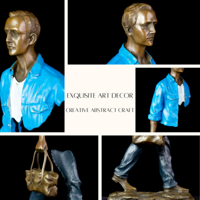 56 سنتيمتر البرونزية المسافر تمثال الصب الساخن مجر...