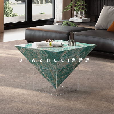 طاولة قهوة فنية جديدة راقية مصممة من حجر الأكريليك...