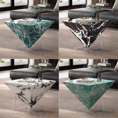 طاولة قهوة فنية جديدة راقية مصممة من حجر الأكريليك...