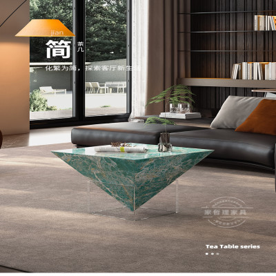 طاولة قهوة فنية جديدة راقية مصممة من حجر الأكريليك...