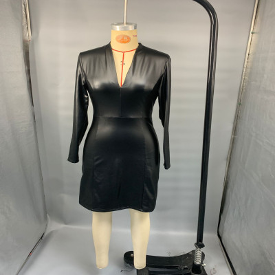 فستان متوسط الطول للنساء من البولي يوريثان فساتين...