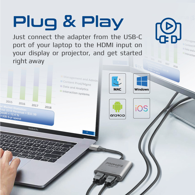 أفضل محول USB-C عالي الوضوح بدقة 4K إلى ®HDMI المز...