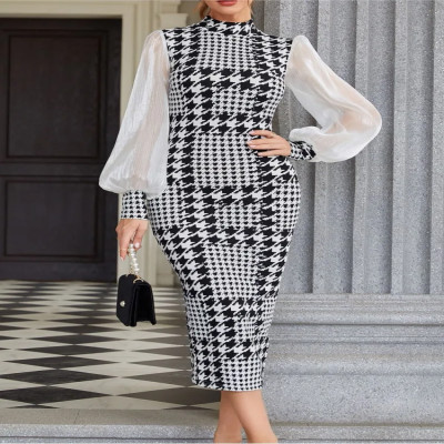 فستان ميدي نسائي بقصة ضيقة مخصرة وتصميم عصري مميز