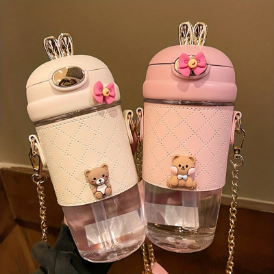1pc, Stylish Bottle, Water Bottle With Strap And S...