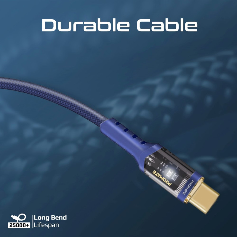 كابل USB-C فائق السرعة لتوصيل الطاقة بقوة 100واط،...