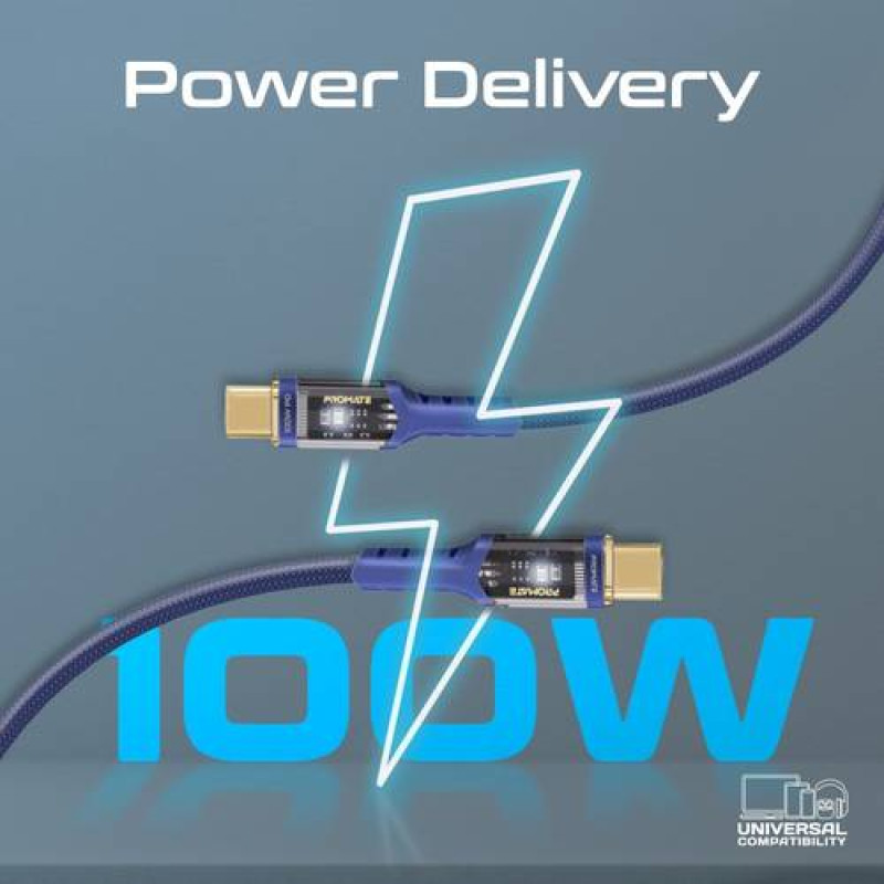 كابل USB-C فائق السرعة لتوصيل الطاقة بقوة 100 واط،...