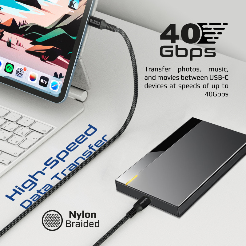 أداء لا مثيل له مع كابل USB-C متوافق مع ثندربولت-3...