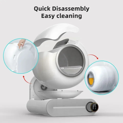 صندوق فضلات القطط الذكي الأوتوماتيكي ، تنظيف ذاتي...