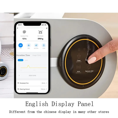 صندوق فضلات القطط الذكي الأوتوماتيكي ، تنظيف ذاتي...