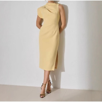 فستان ميدي نسائي بقصة ضيقة أنيقة