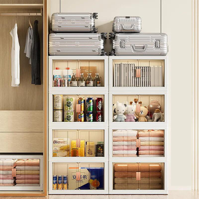 Home Wardrobe Organizer Foldable Portable Plastic...