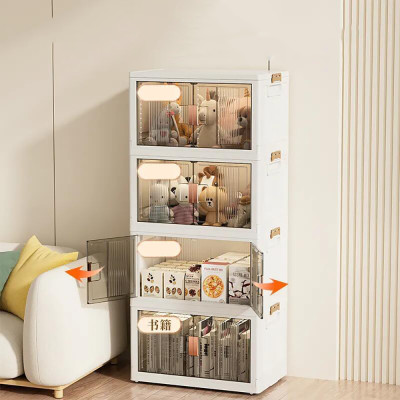 Home Wardrobe Organizer Foldable Portable Plastic...