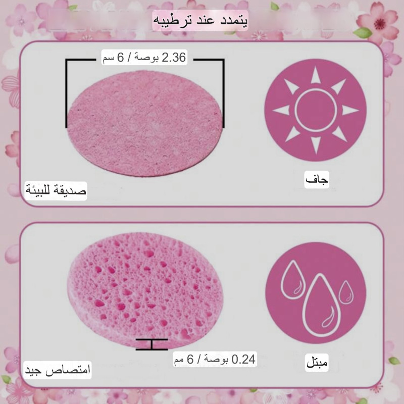 20 قطعة من إسفنجات الوجه المضغوطة ناعمة وقابلة لإع...