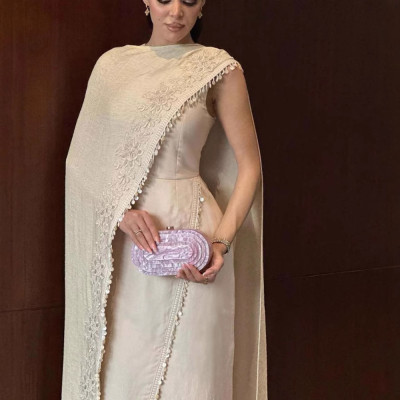 فستان نسائي قطعتين بتصميم فاخر و أنيق