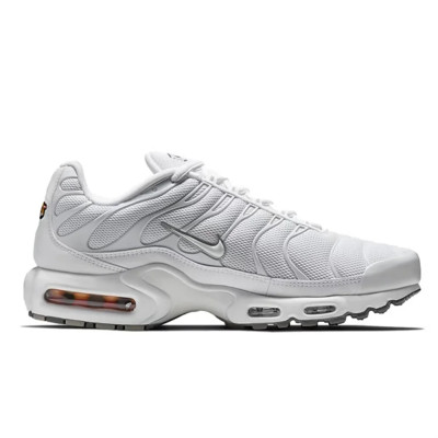 Nike Air Max Plus TN White Men Women Running Shoes Breathable Non Slip Durable Air Cushion Cushioning Fabric Triple