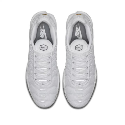 Nike Air Max Plus TN White Men Women Running Shoes Breathable Non Slip Durable Air Cushion Cushioning Fabric Triple