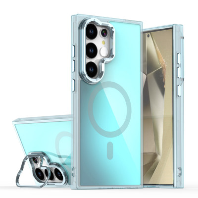 غلاف حماية فاخر MagSafe مغناطيسي مع إطار ملون وحام...