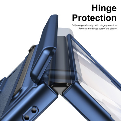 غلاف حماية VIETAO جلدي متوافق مع Samsung Galaxy Z...